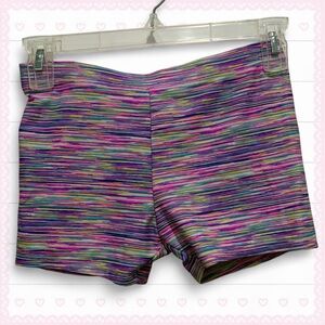 multicoloured biker shorts